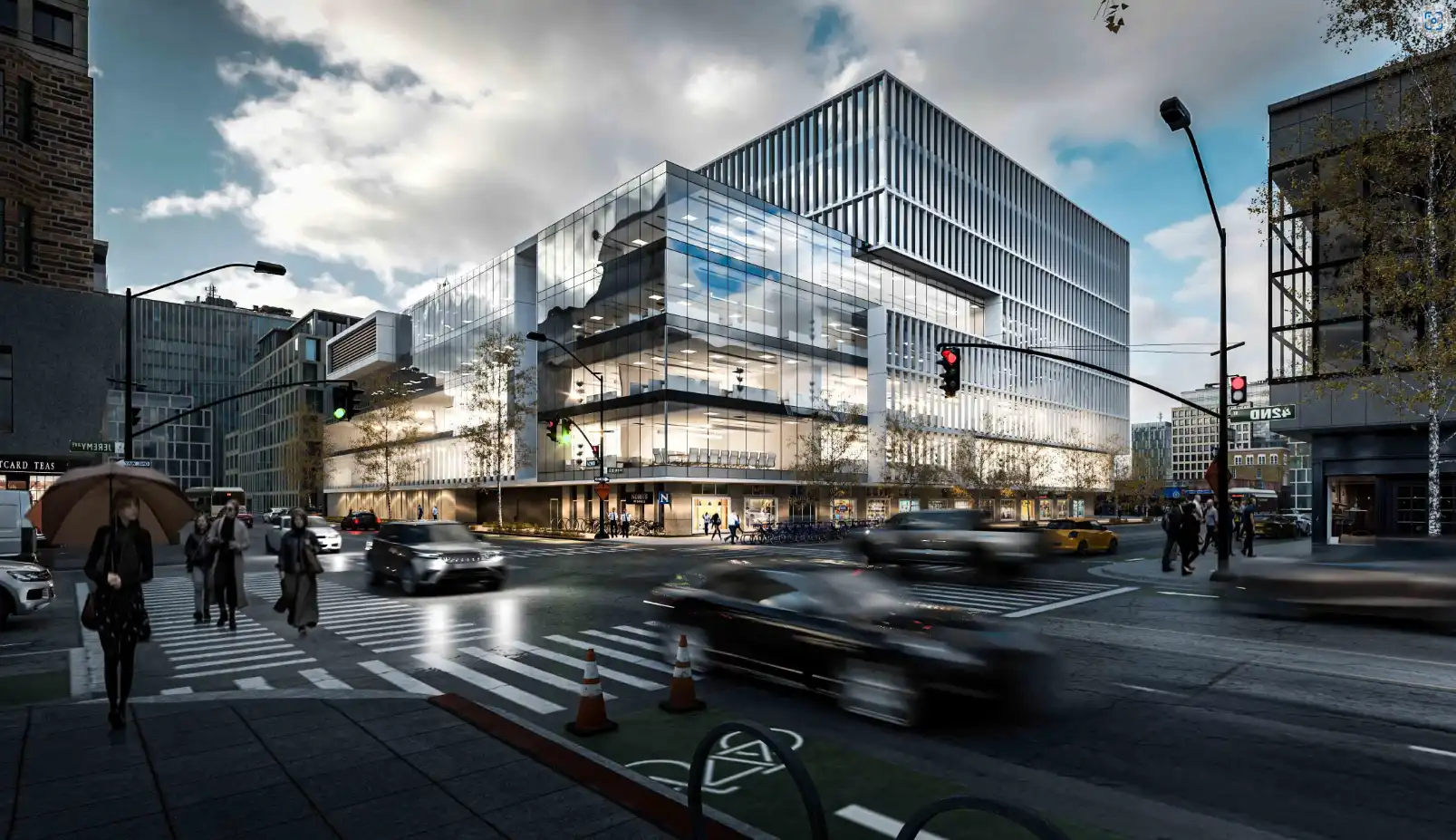 Centre urbain moderne vitré