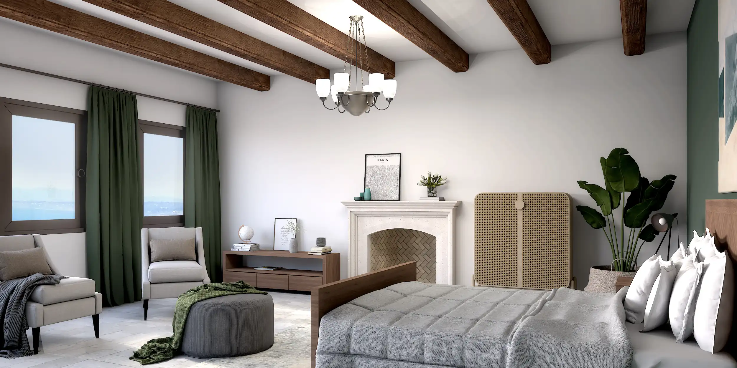 Chambre style méditerranéen