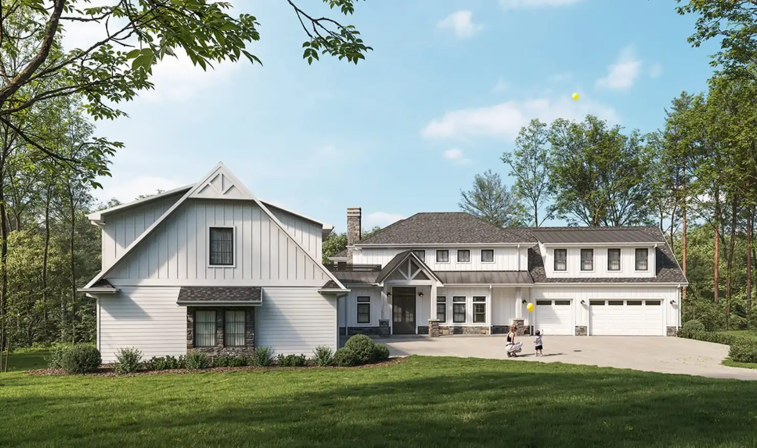 Maison campagne moderne garage triple