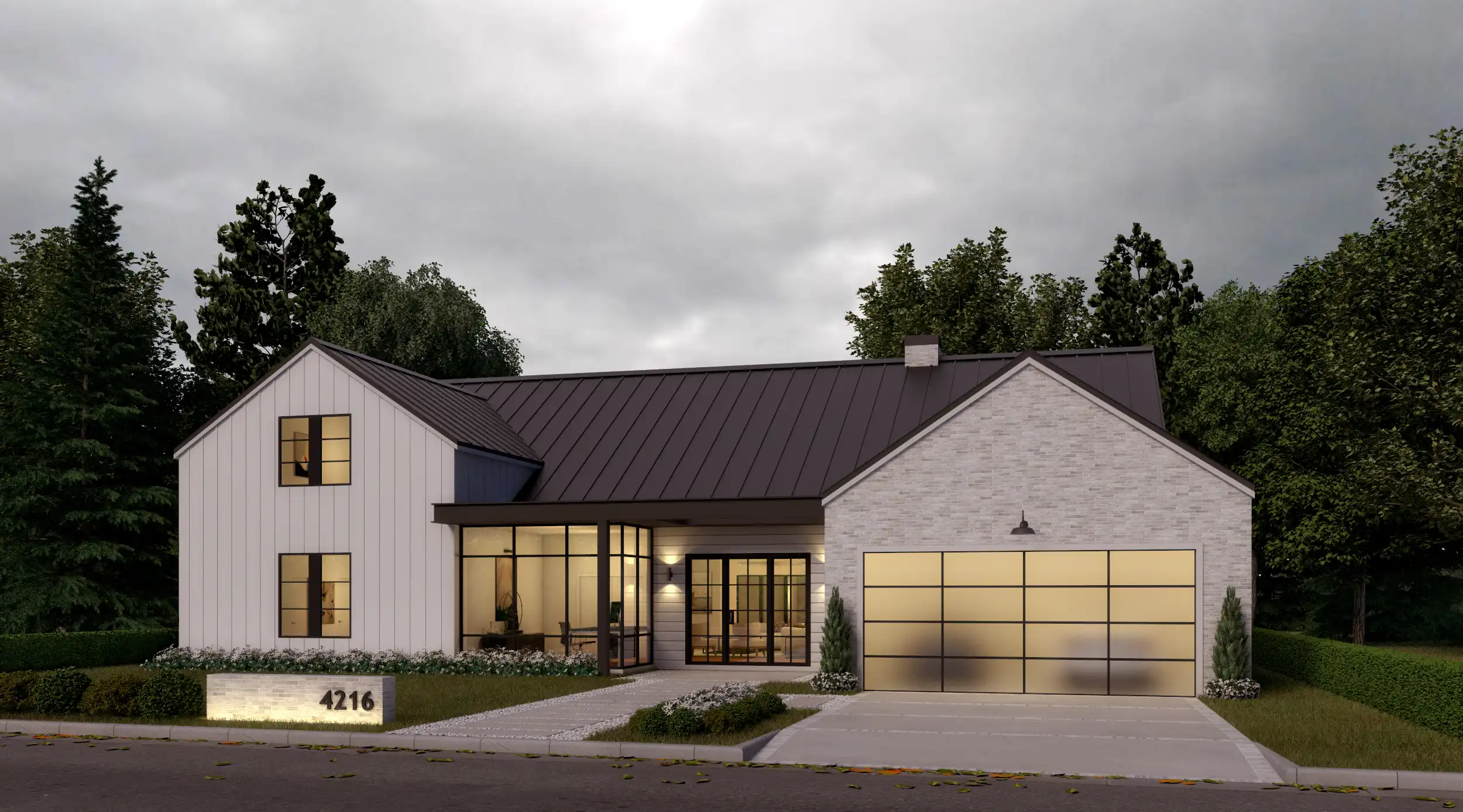 Maison moderne style grange